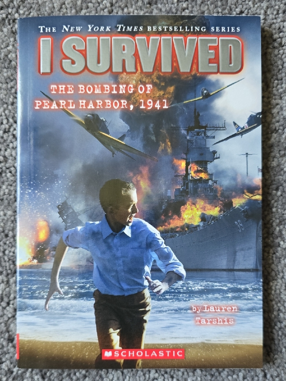 Scholastic I Survived: Wartime Naval Attack Cover — Blue and Orange - Picture 2 of 3